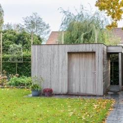 Combi modern houten tuinhuis | moderne houten tuinbergingen